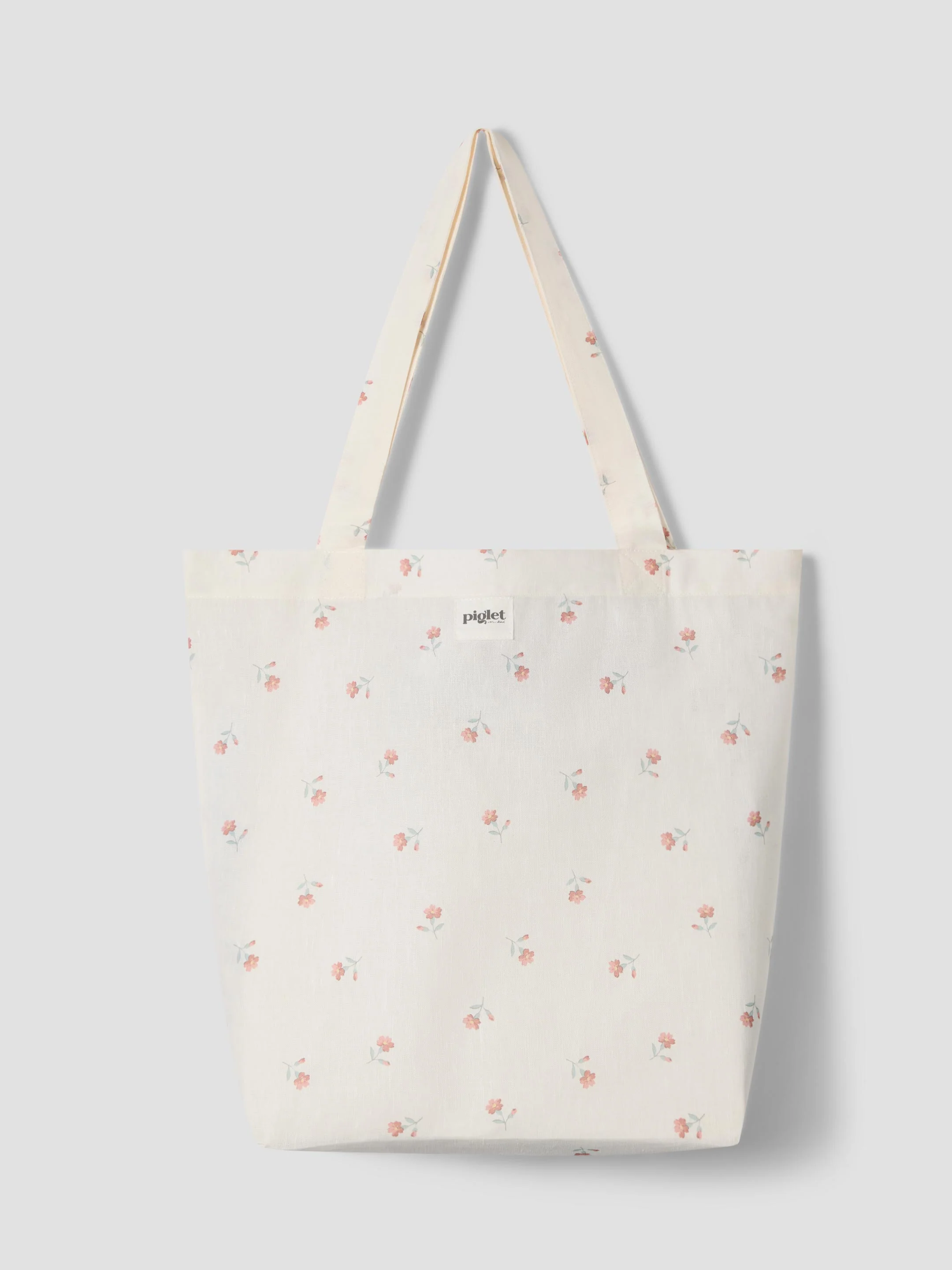 Consistent Pearl Posy Bud Linen Blend Tote Bag Elite