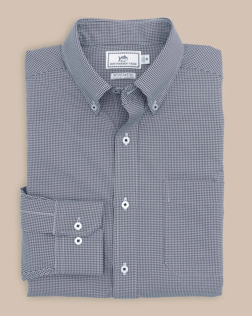 Organic Team Colors Gingham Intercoastal Sport Shirt Elite