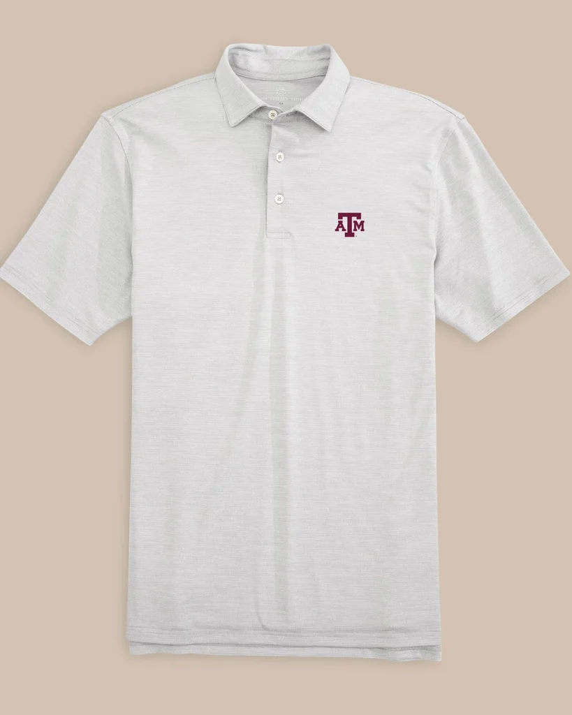 Eco-Friendly Texas A M Aggies Driver Spacedye Polo Shirt Fashionable