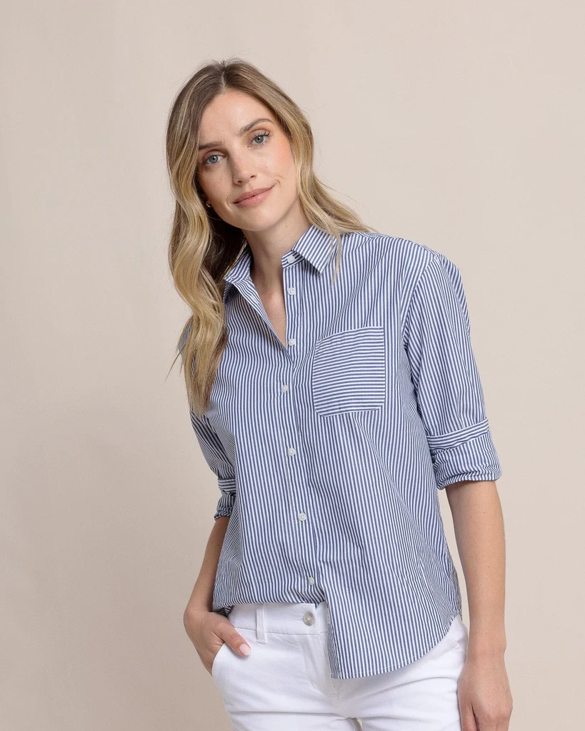 Long-Lasting Katherine Stripe Shirt Original Design