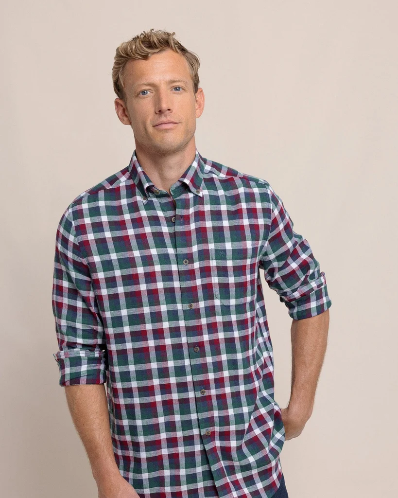 Sustainable Cobblestone Plaid Beach Flannel Sport Shirt Easy-to-Use