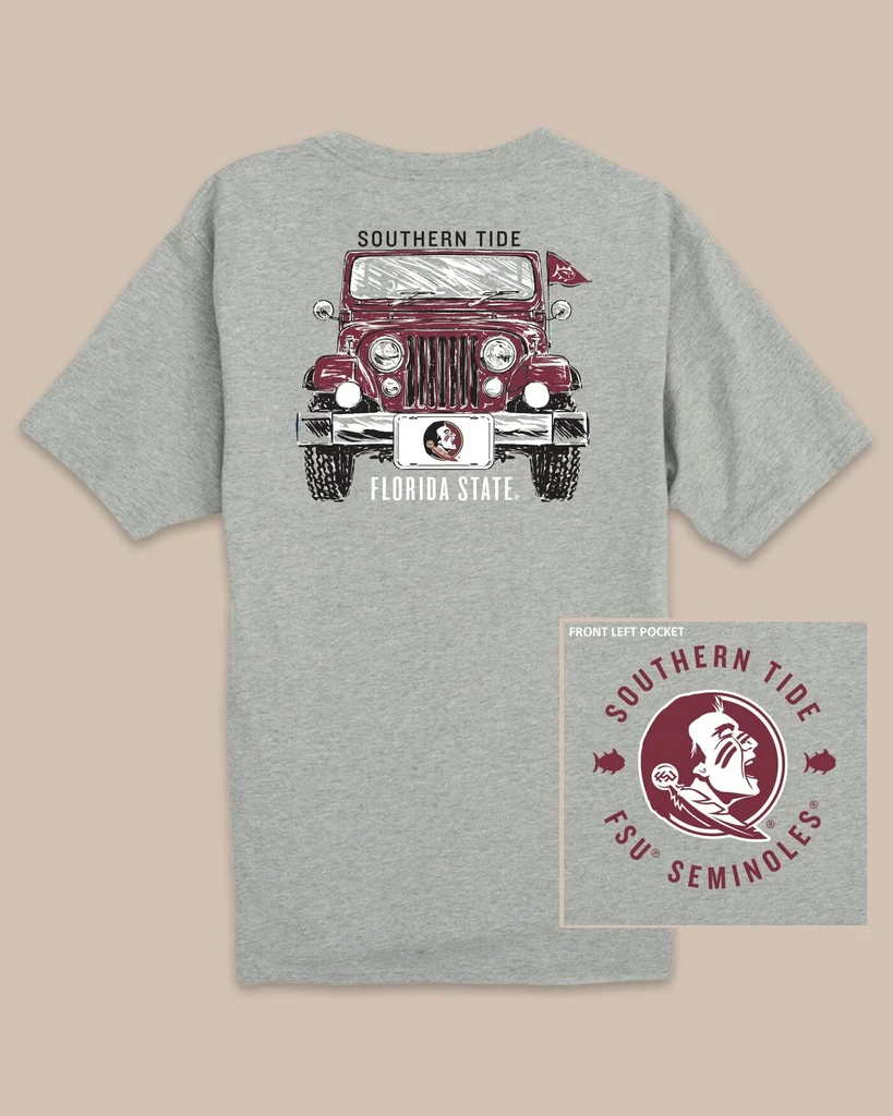 High-Quality FSU Seminoles Heather Front Plate T-Shirt Specialty