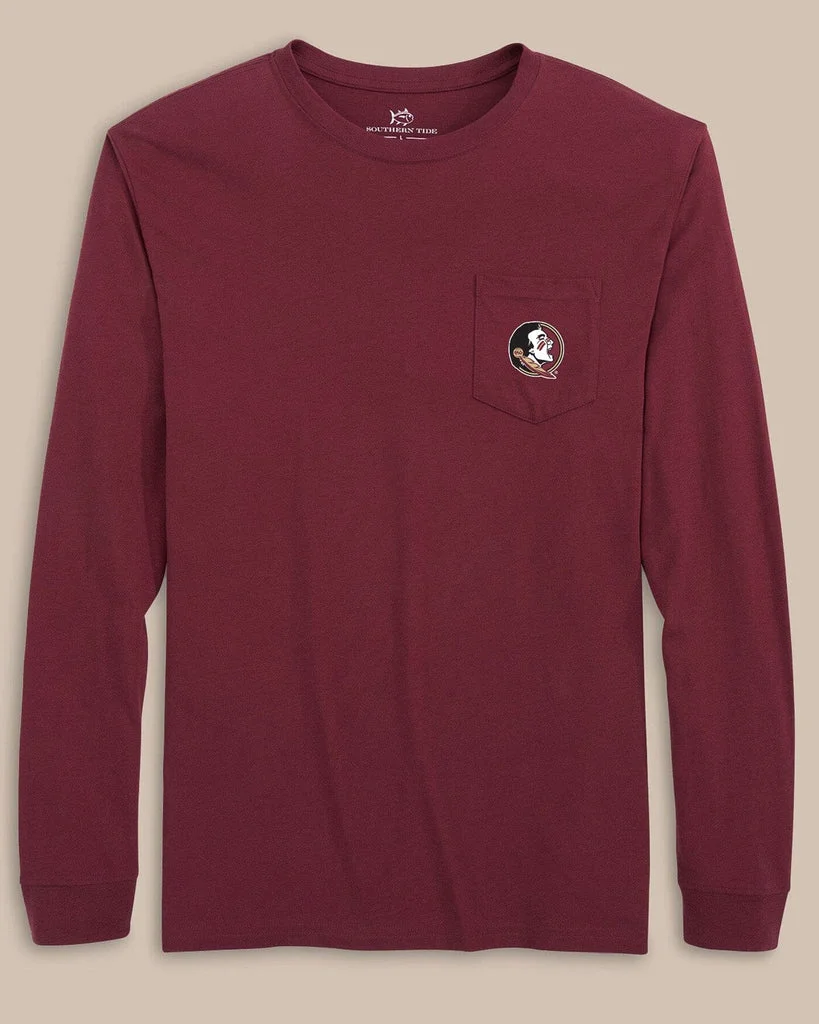 Solid FSU Seminoles Gameday Embroidered Long Sleeve T-Shirt Organic