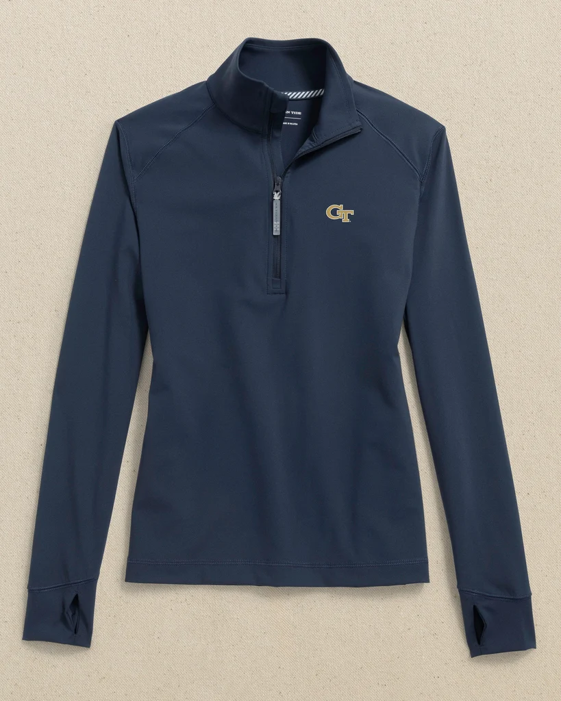 Outstanding Georgia Tech Women's Runaround Quarter Zip High-Performance
