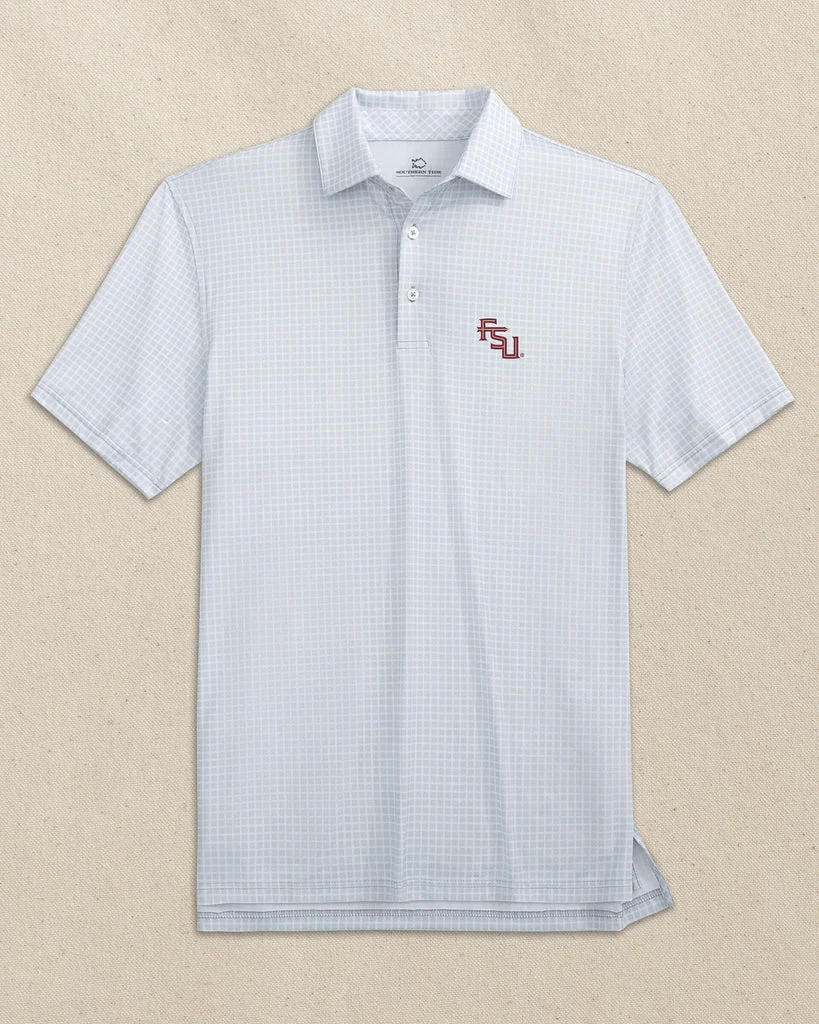 Practical FSU Seminoles Stacked Driver Dunes Edge Plaid Polo Reliable