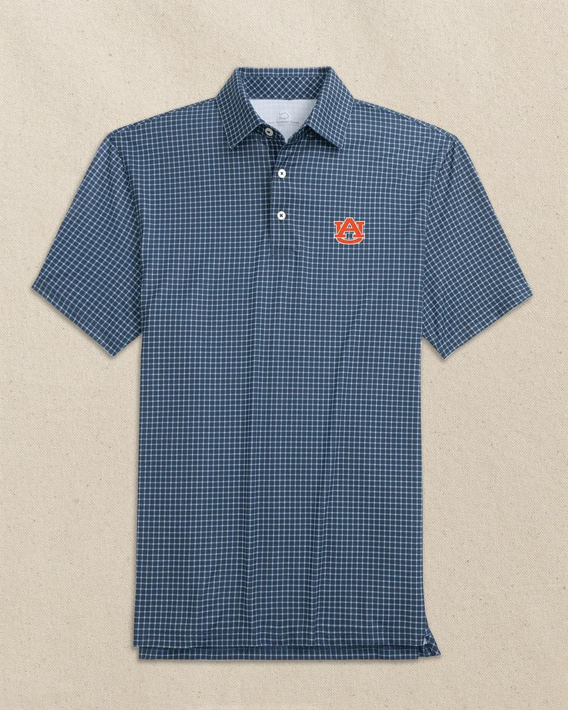Fast Auburn Tigers Driver Dunes Edge Plaid Polo Verified