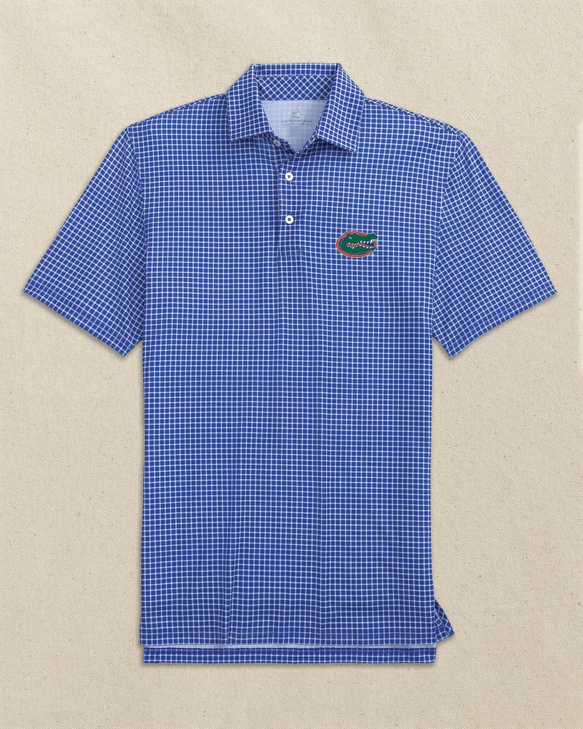 Breathable Florida Gators Driver Dunes Edge Plaid Polo Sophisticated