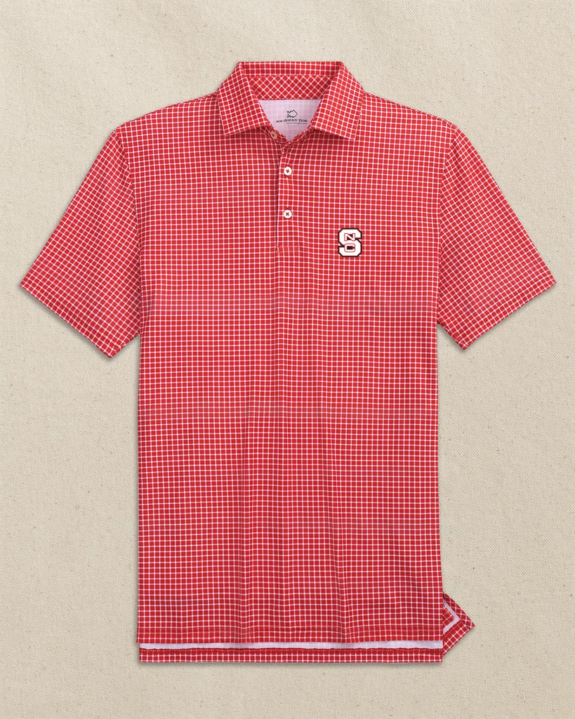 Effective NC State Wolfpack Driver Dunes Edge Plaid Polo Official