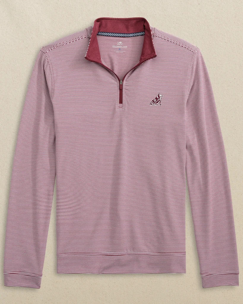High-Grade Texas A M Reveille Cruiser Micro-Stripe Heather Quarter Zip Top-Quality