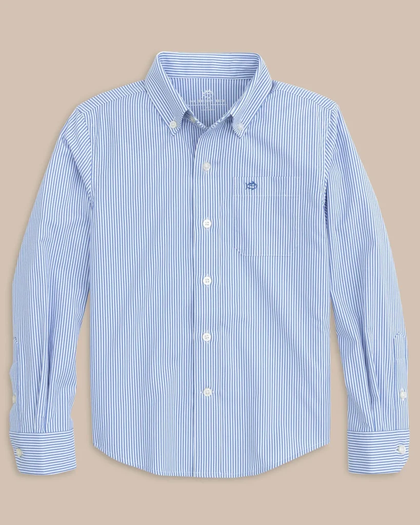 Outstanding Boys Intercoastal Bengal Stripe Sport Shirt Fine Crafted
