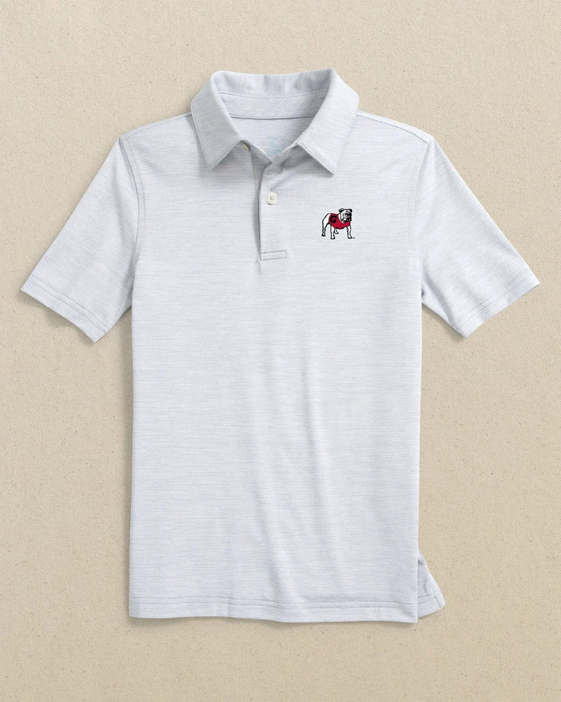 Flexible Georgia Bulldogs Boys Driver Spacedye Polo Shirt Solid
