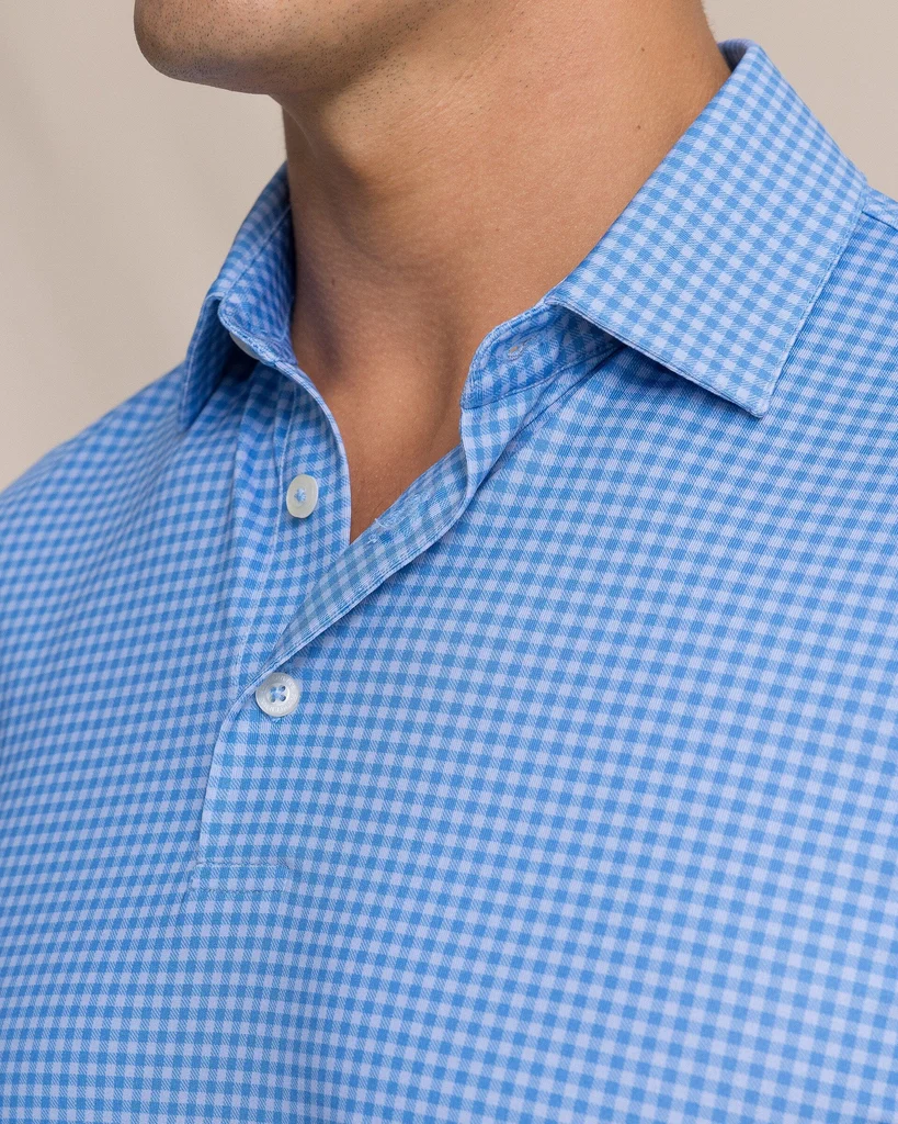 Reusable Driver Island View Gingham Printed Polo Organic