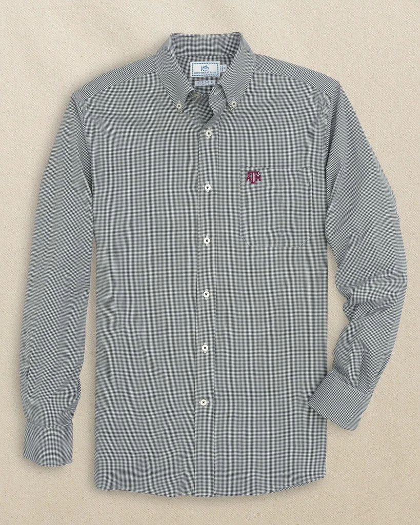 Smooth Texas A M Aggies Gingham Button Down Shirt Casual