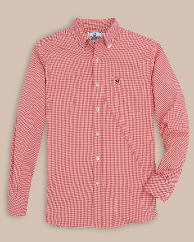 Proven Georgia Bulldogs Gingham Button Down Shirt Clean
