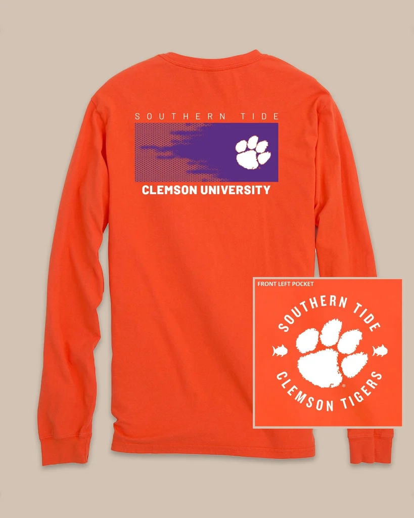 Secure Clemson Tigers Gameday Hexagon Gradient T-Shirt Prestigious