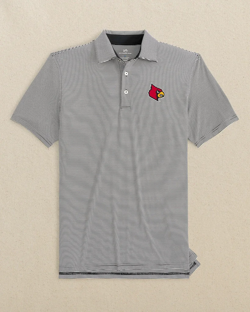 Innovative Louisville Cardinals brrr°®-eeze Meadowbrook Stripe Polo Reliable