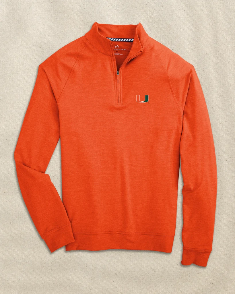 Expertly Made Miami Hurricanes Cruiser Quarter Zip Safe