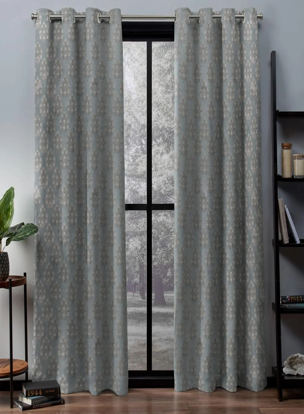 Sophisticated Flavia Jacquard Room Darkening Curtains Intricate Floral Motifs Sea Green Set of 2 Fully CustomizableThe Guide to Measuring and Choosing Curtains Reusable