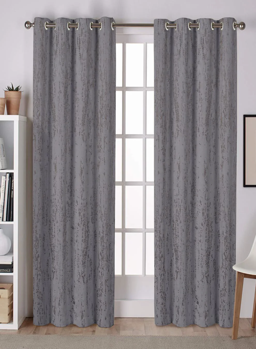 Consistent Lyon Cotton Room Darkening Curtains Premium Foil Print Soft Blue Set of 2 Fully CustomizableThe Guide to Measuring and Choosing Curtains Crafted