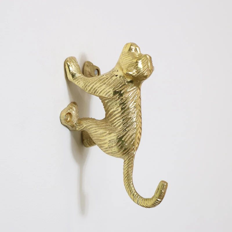 Fine Gold Monkey Wall Hook Fashionable