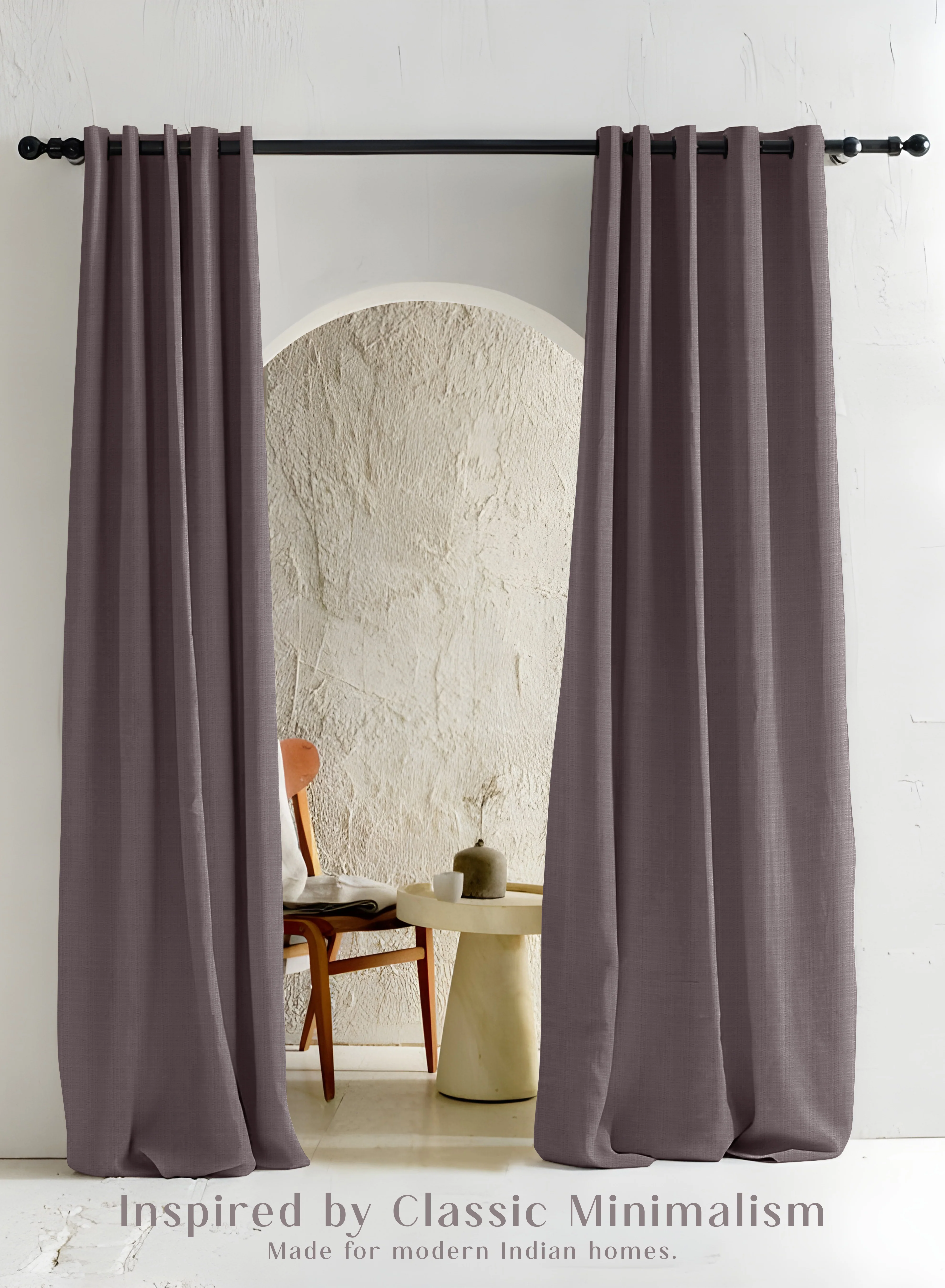 Fine Crafted Cocoon Minimal Texture Room Darkening Curtains Modern Aesthetic Matte Purple Set of 2 Fully CustomizableThe Guide to Measuring and Choosing Curtains Traditional