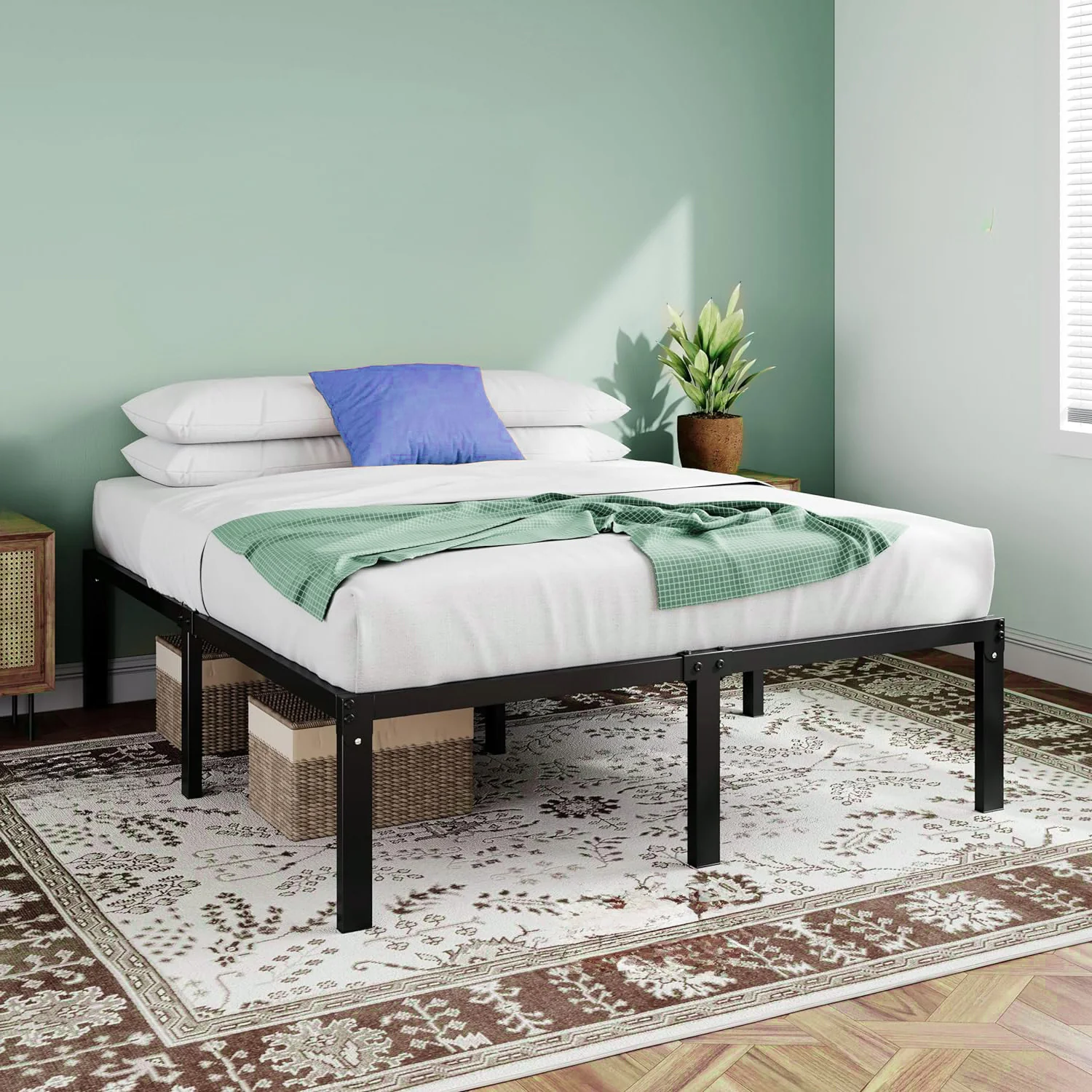 Easy-to-Use Discontinued Heavy Duty Metal Platform Bed Frame with Extra Large Underbed Storage No Springs Required Discontinued Heavy Duty Metal Platform Bed Frame with Extra Large Underbed Storage No Springs Required Premium Material