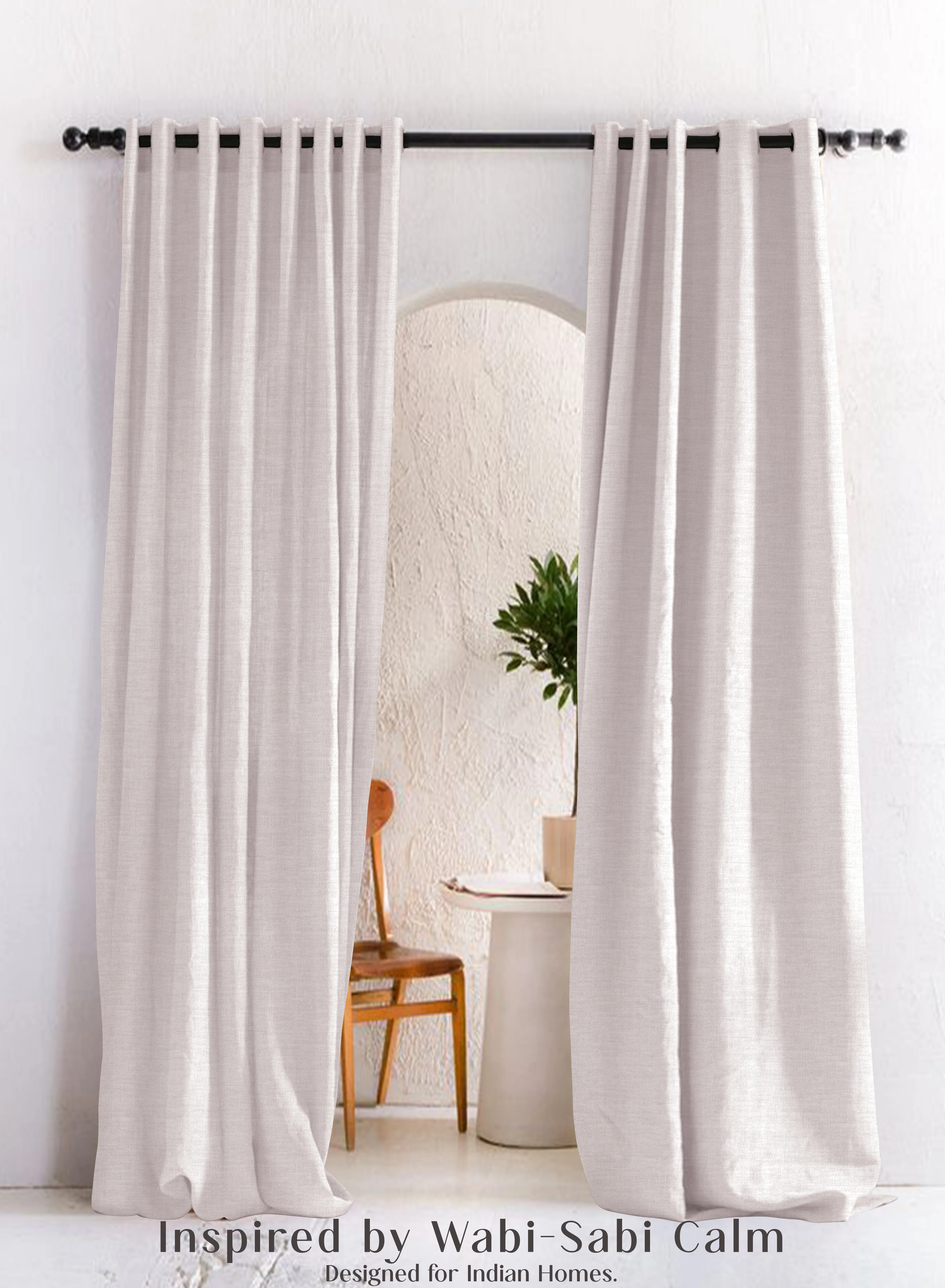 Comfortable Amore Plain Cotton Room Darkening Curtains Modern Elegance Off White Set of 2 Fully CustomizableThe Guide to Measuring and Choosing Curtains Carefully Designed