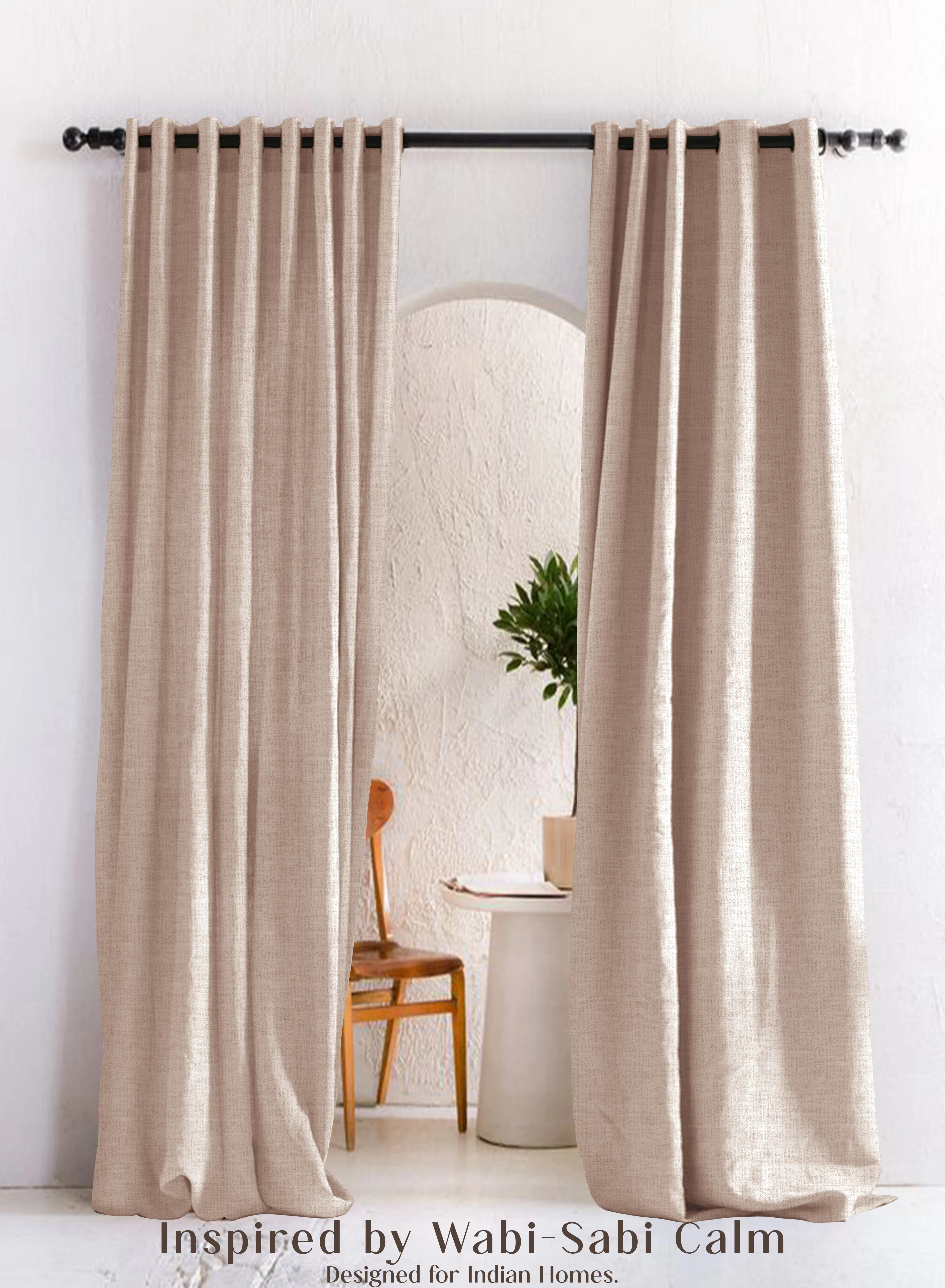 Original Amore Plain Cotton Room Darkening Curtains Modern Elegance Beige Set of 2 Fully CustomizableThe Guide to Measuring and Choosing Curtains Safe