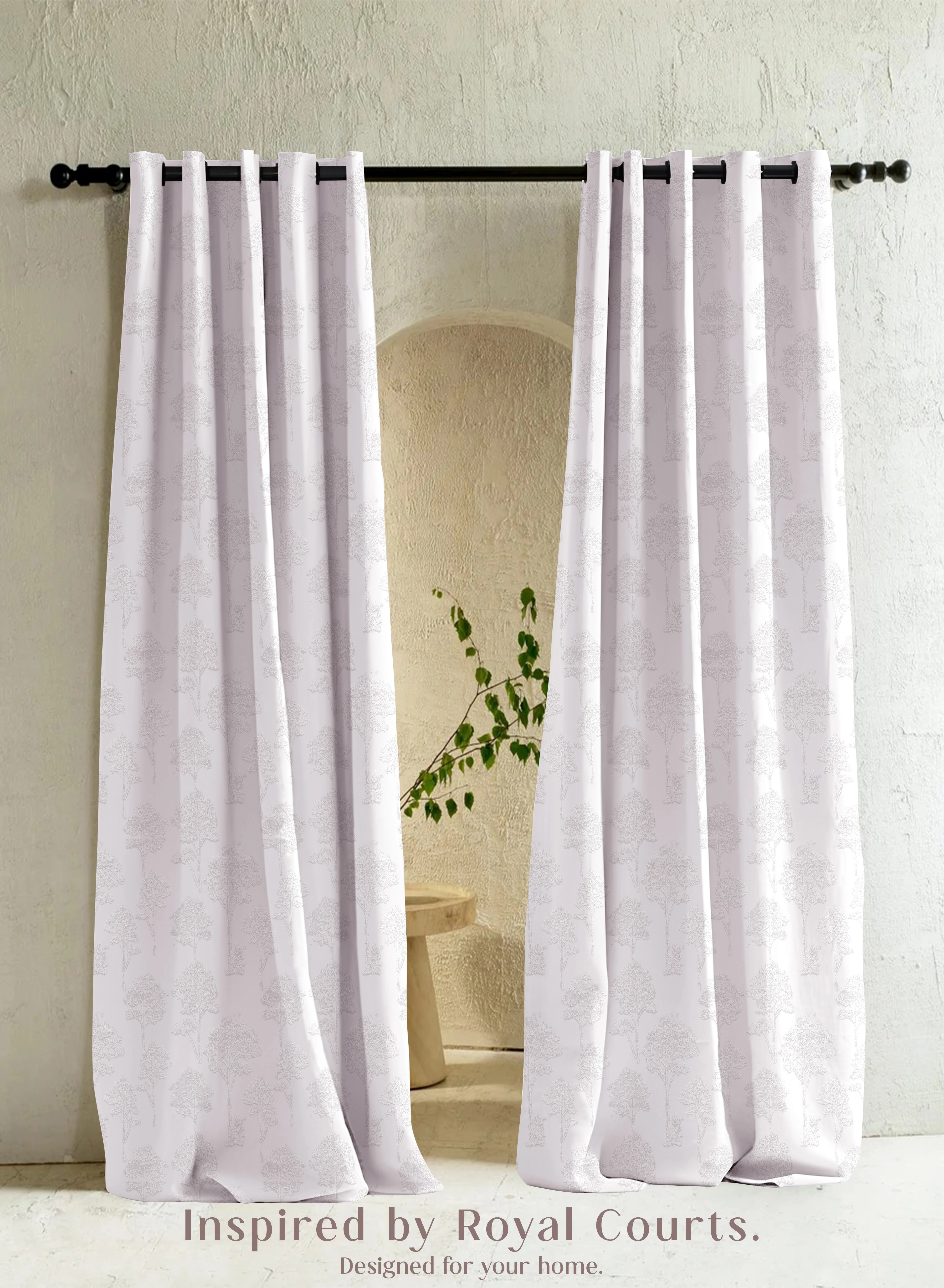 Exclusive Bern Jacquard Room Darkening Curtains Scenic Tree Pattern Snow White Set of 2 Fully CustomizableThe Guide to Measuring and Choosing Curtains Fast