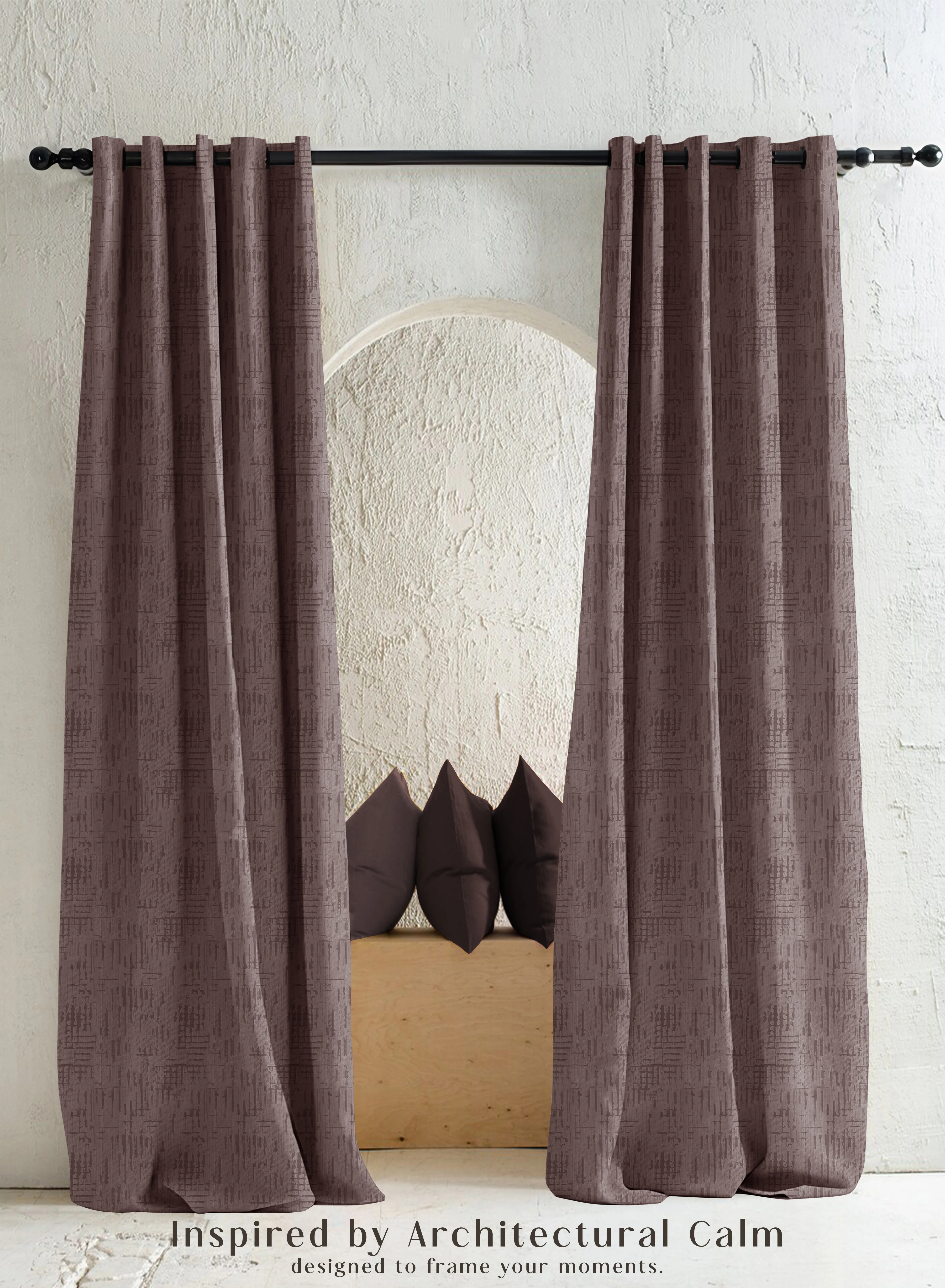 Trendy Elsa Textured Room Darkening Curtains Modern Aesthetic Deep Brown Set of 2 Fully CustomizableThe Guide to Measuring and Choosing Curtains Premium