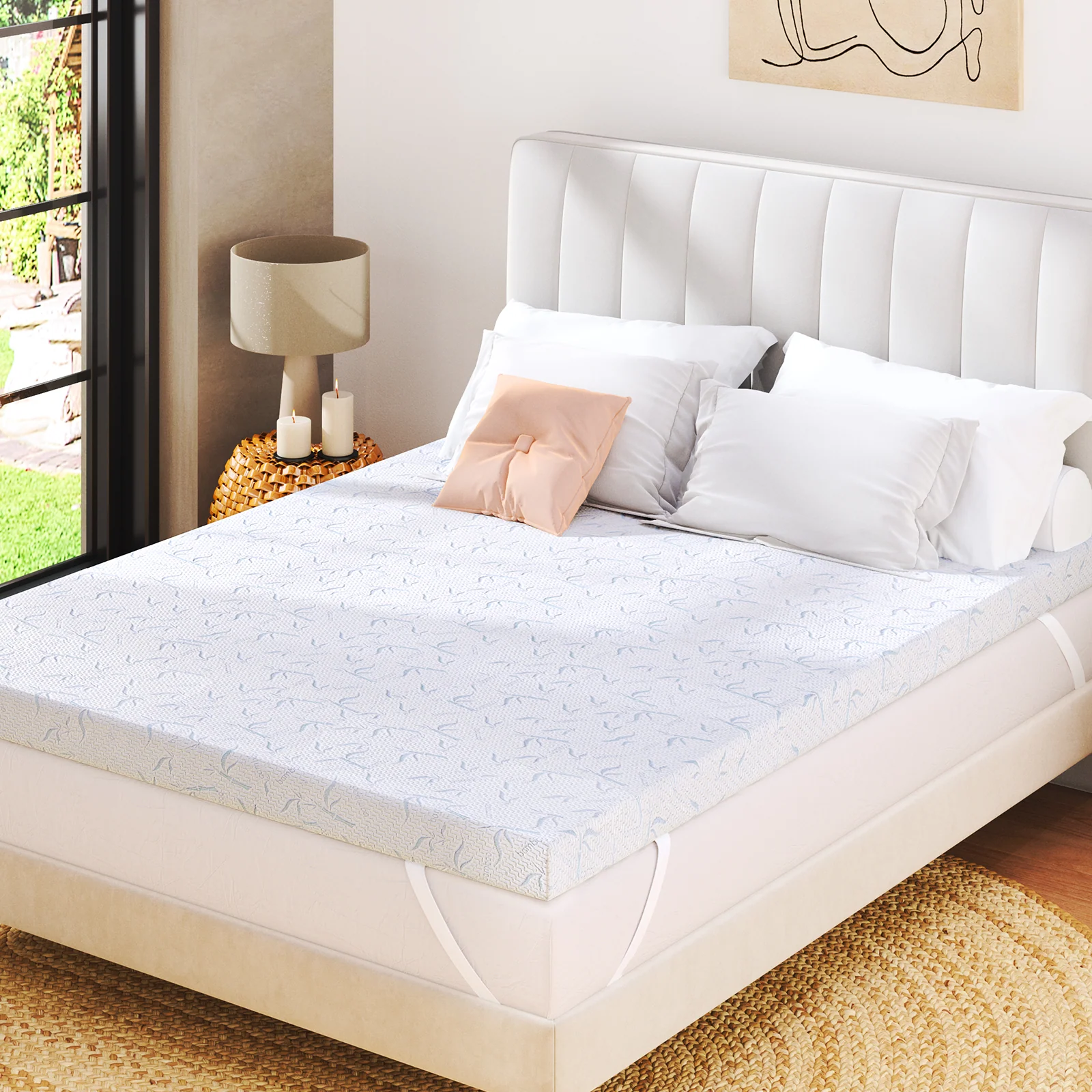 Durable Memory Foam Mattress Bamboo Charcoal Double Foam Mattress in a Box with Removable Knitted CoverMemory Foam Mattress Bamboo Charcoal Double Foam Mattress in a Box with Removable Knitted Cover Soft