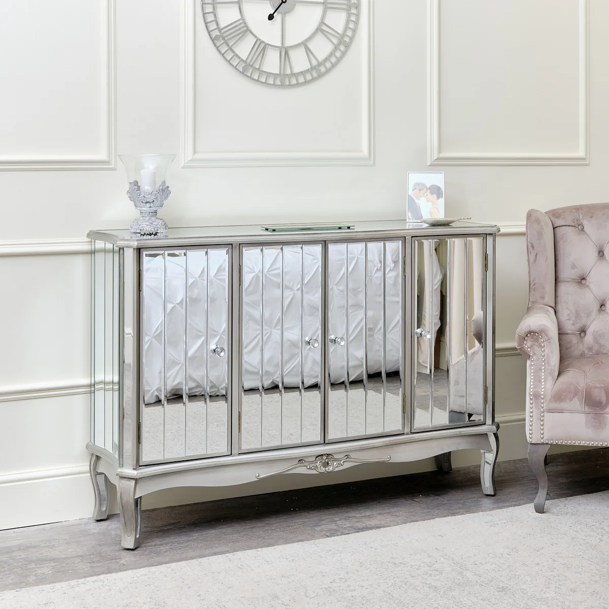 Premium Material Large Mirrored Sideboard - Tiffany Range First-Class