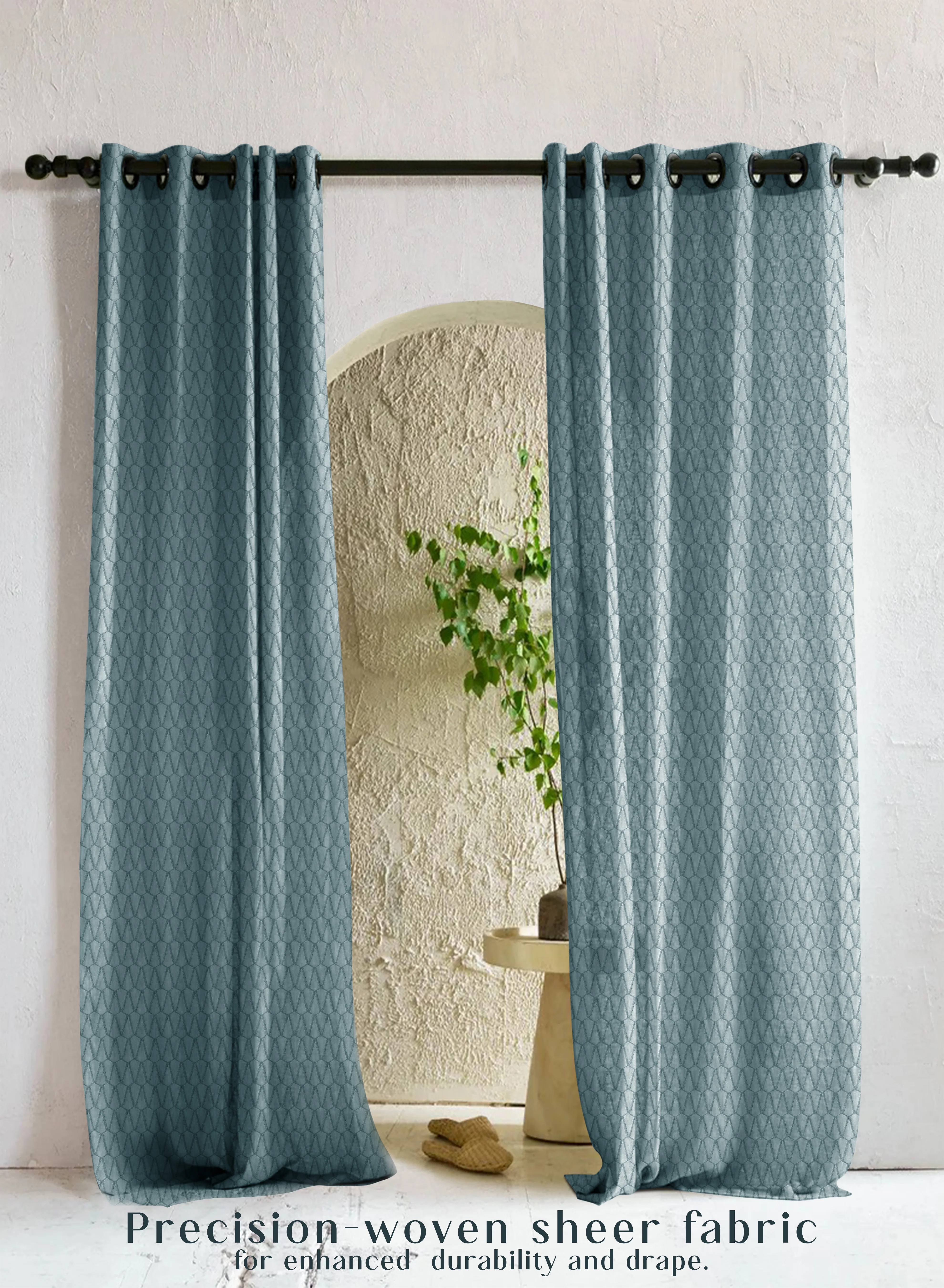 Solid Elsa Textured Sheer Curtains Modern Aesthetic Soft Light Filter Seafoam Green Set of 2 Fully CustomizableThe Guide to Measuring and Choosing Curtains Proven