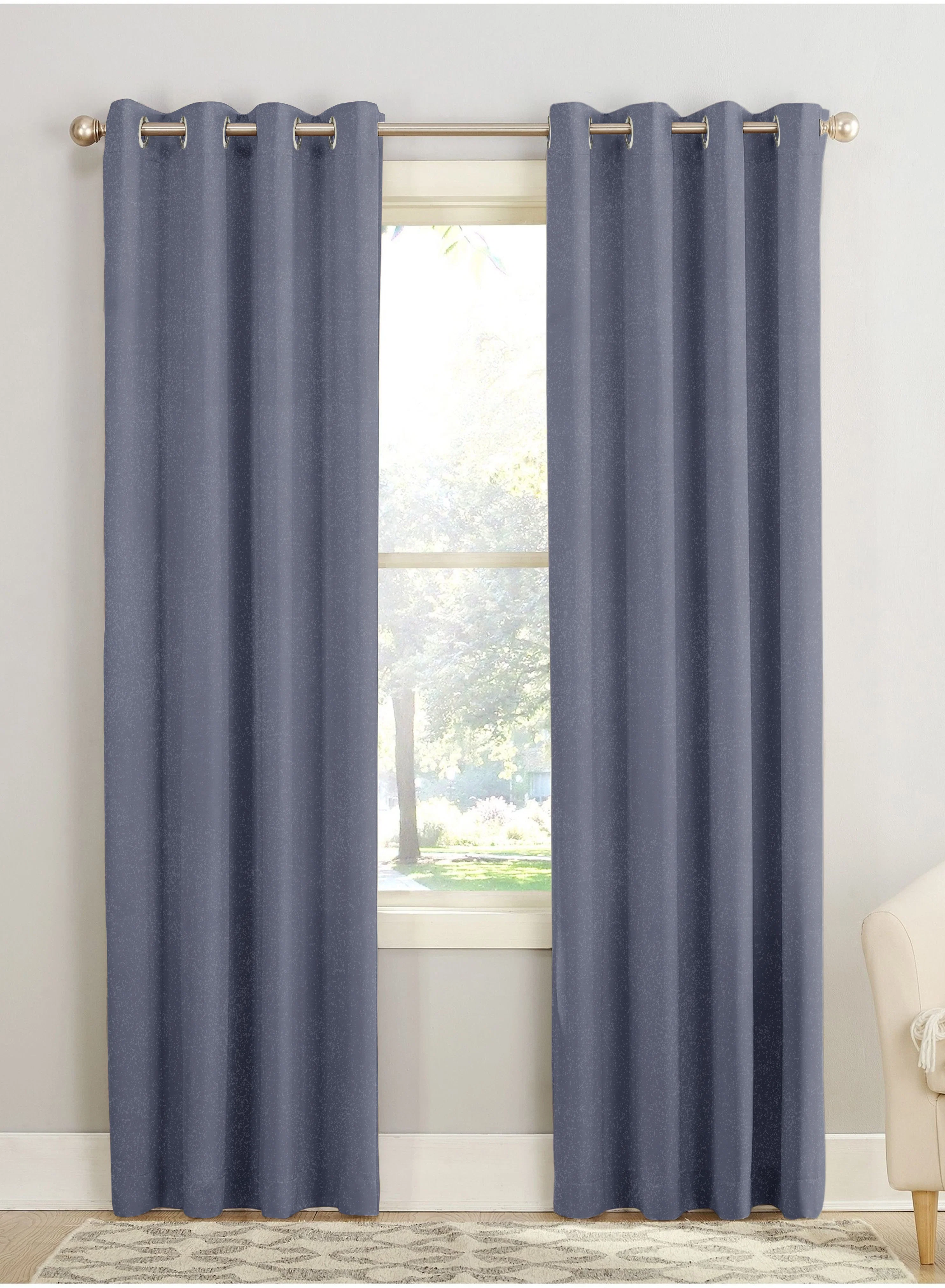Excellent Casper Plain Blackout Curtains Denim Blue Set of 2The Guide to Measuring and Choosing Curtains Organic
