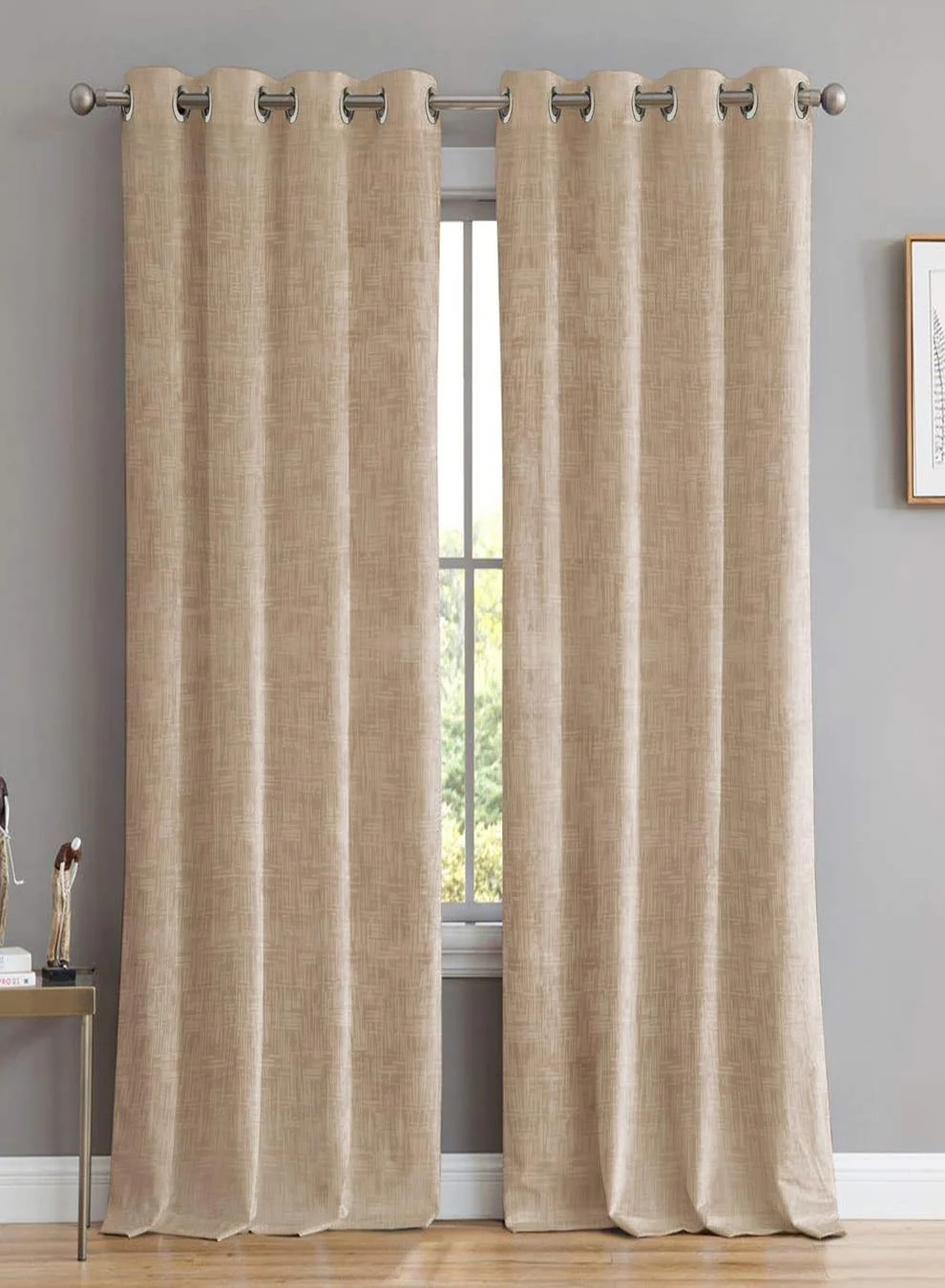 Modern Elwana Jacquard Blackout Curtains Golden Sand Set of 2 Pattern 2 The Guide to Measuring and Choosing Curtains Safe