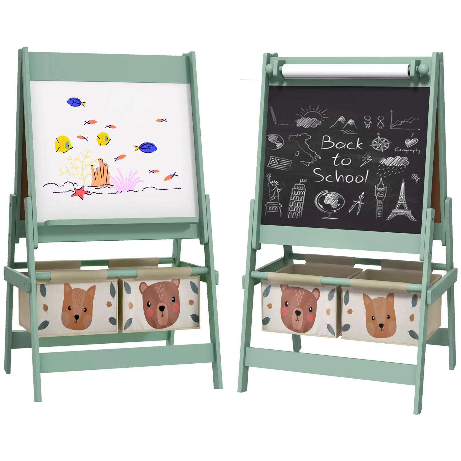Classic Easel for Kids 3 in 1 Kids Art Easel with Double Sided Drawing Board and Storage BasketsEasel for Kids 3 in 1 Kids Art Easel with Double Sided Drawing Board and Storage Baskets Fine Crafted