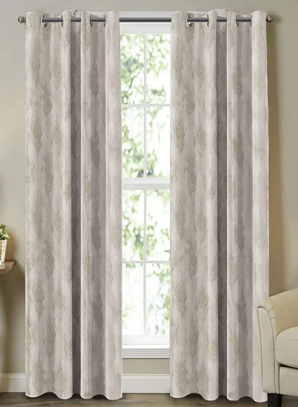 Smooth Farella Jacquard Blackout Curtains Chrome White Set of 2 Pattern 4 The Guide to Measuring and Choosing Curtains Relaxed