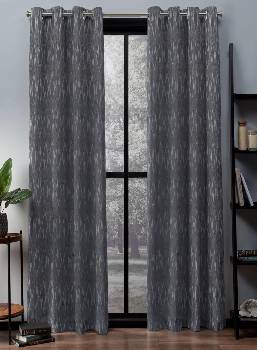 Clean Flavia Jacquard Blackout Curtains Elegant Diamond Weave Total Light Block Comet Blue Set of 2 Fully CustomizableThe Guide to Measuring and Choosing Curtains User-Friendly