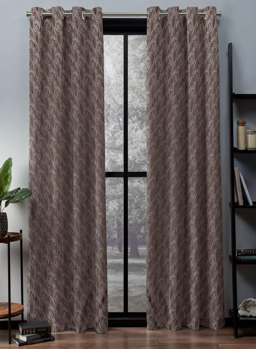 Excellent Flavia Jacquard Blackout Curtains Artistic Texture Total Light Block Brown Set of 2 Fully CustomizableThe Guide to Measuring and Choosing Curtains Safe