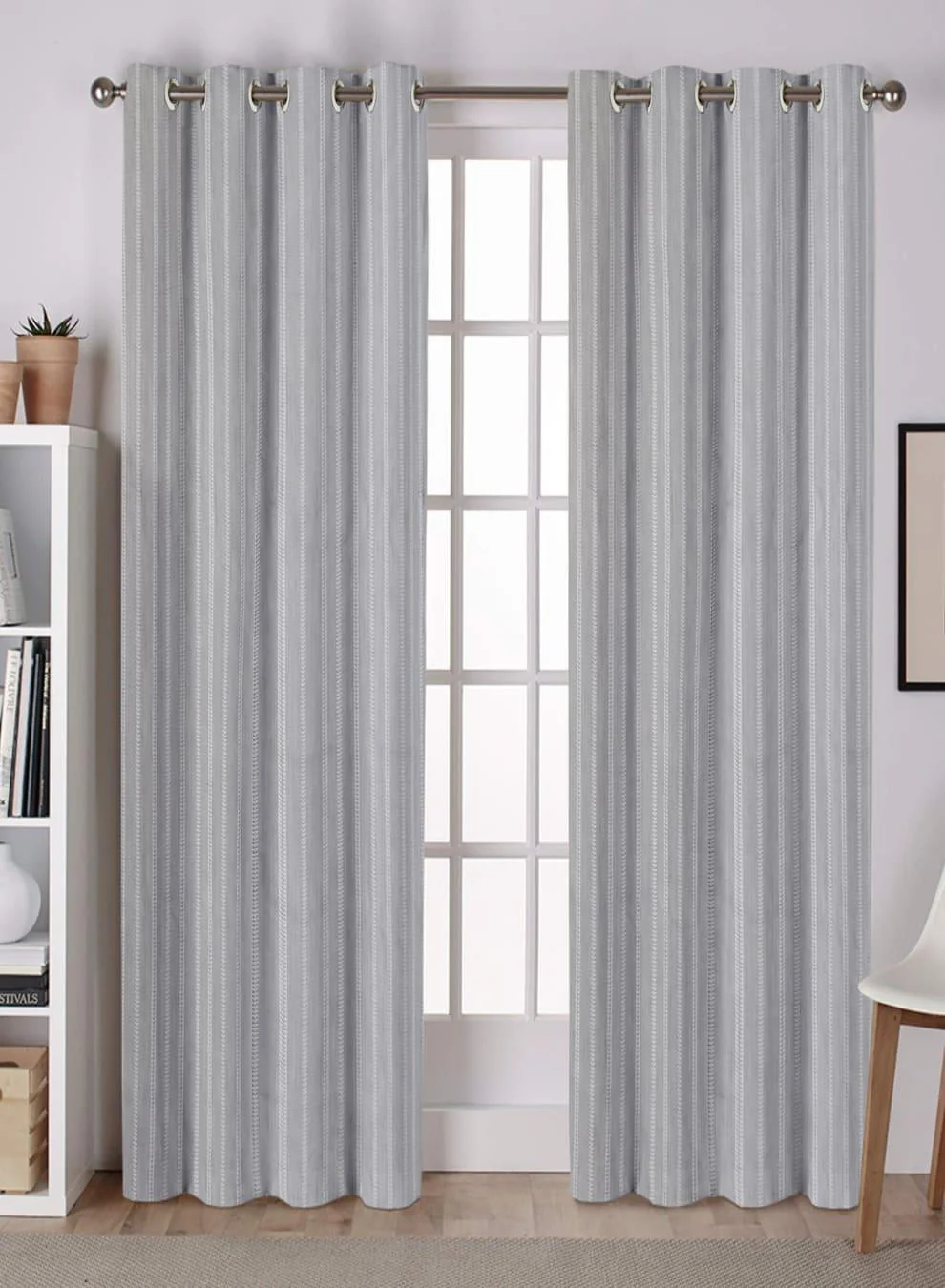 Smooth Lyon Cotton Blackout Curtains Subtle Striped Weave Total Light Block Soft Blue Set of 2 Fully CustomizableThe Guide to Measuring and Choosing Curtains Official