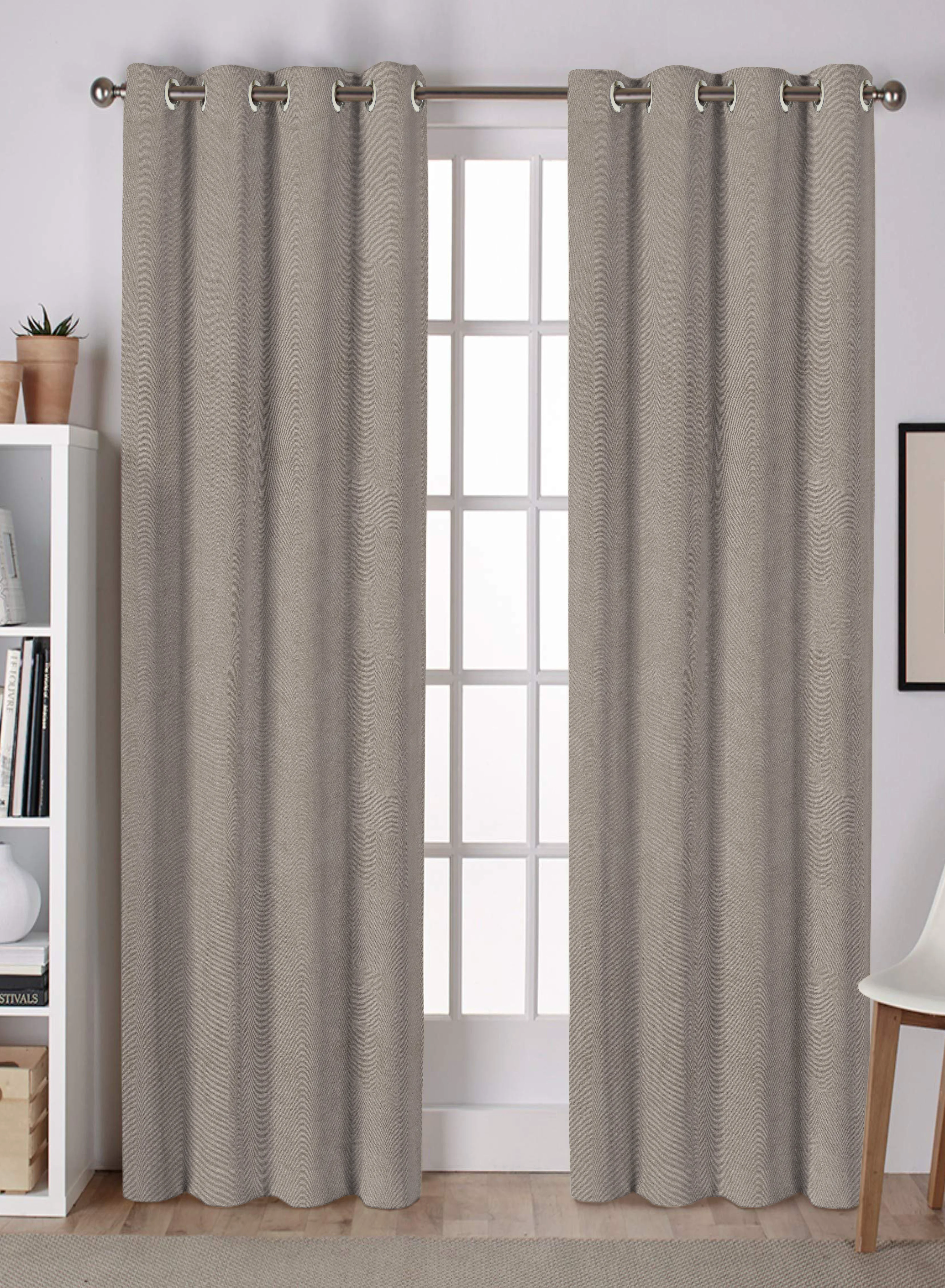Prestigious Lyon Cotton Room Darkening Curtains Plain Elegance for Modern Homes Taupe Gray Set of 2 Fully CustomizableThe Guide to Measuring and Choosing Curtains Safe