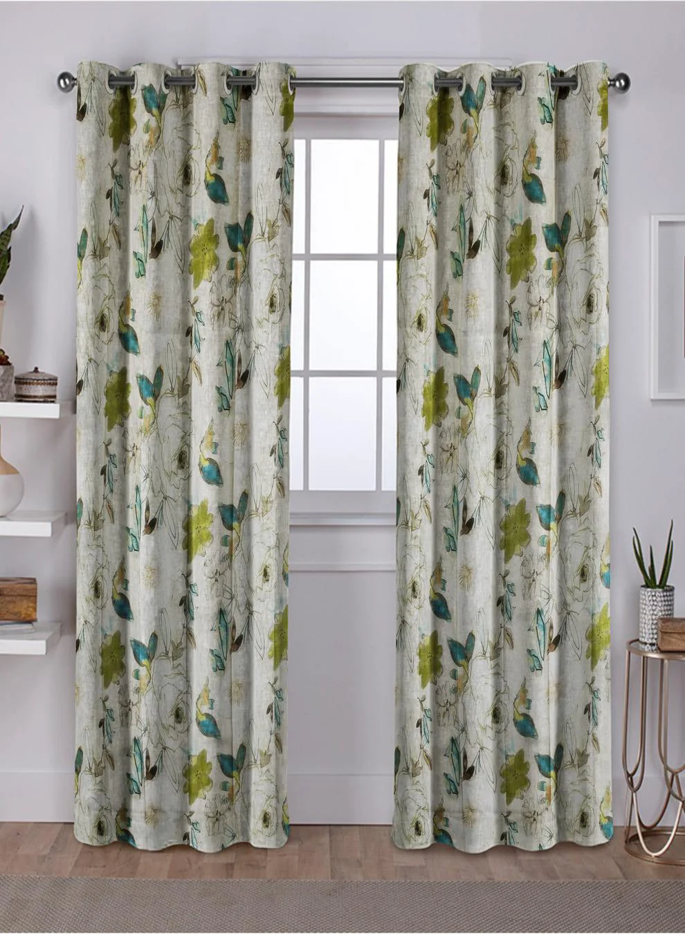 High-Grade Solana Blackout Curtains Elegant Floral Print Total Light Block Olive Green Set of 2 Fully CustomizableThe Guide to Measuring and Choosing Curtains Unique