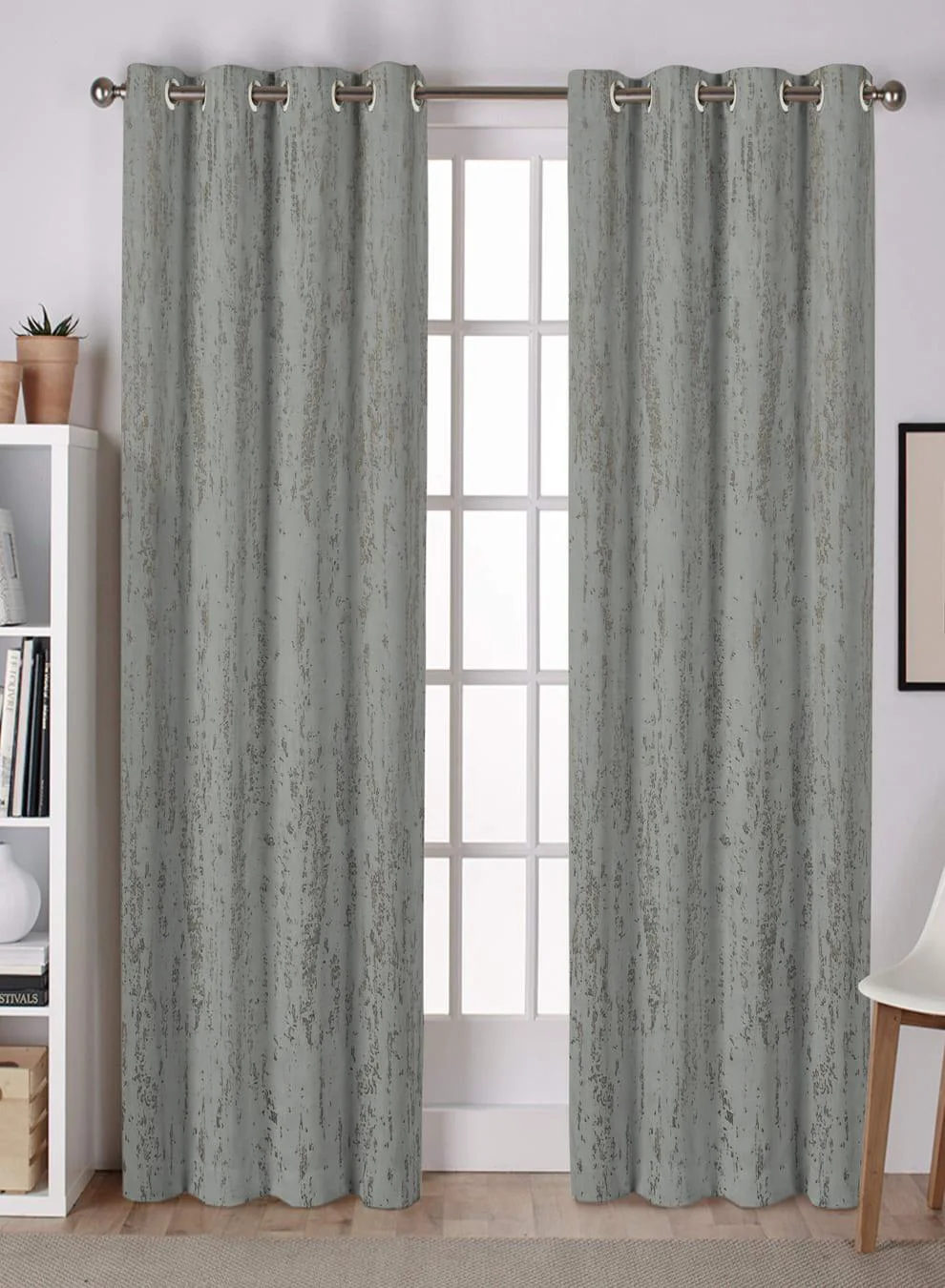 Modern Lyon Cotton Blackout Curtains Premium Foil Print Total Light Block Sage Green Set of 2 Fully CustomizableThe Guide to Measuring and Choosing Curtains Fashionable