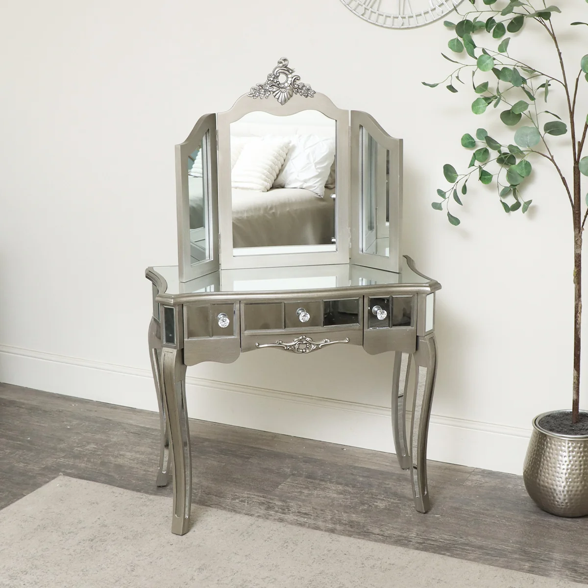 Effective Mirrored Dressing Table and Vanity Mirror - Tiffany Range Functional