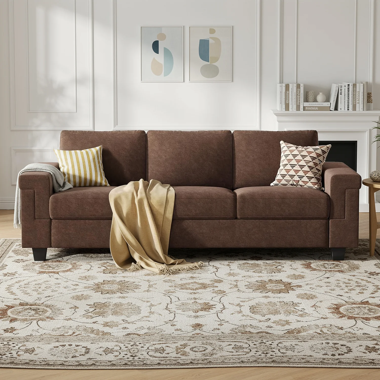 Smart 90 3-Seater Sofa with Deep Seats Modern Upholstered Couch for Living Room90 3-Seater Sofa with Deep Seats Modern Upholstered Couch for Living Room Luxury