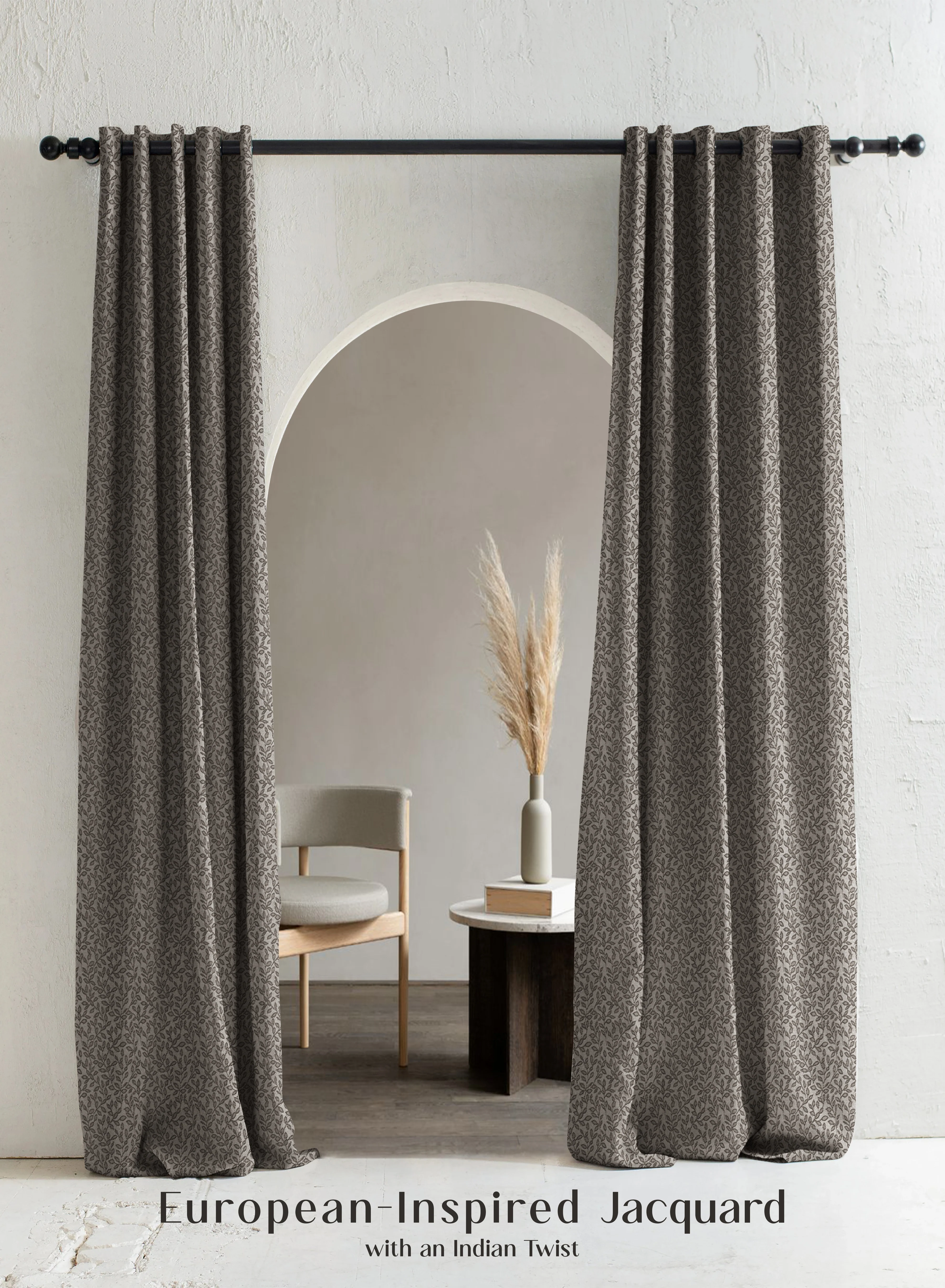 Innovative Eudora Jacquard Blackout Curtains European Jacquard Weave Total Light Block Café Dusk Set of 2 Fully CustomizableThe Guide to Measuring and Choosing Curtains Original Design