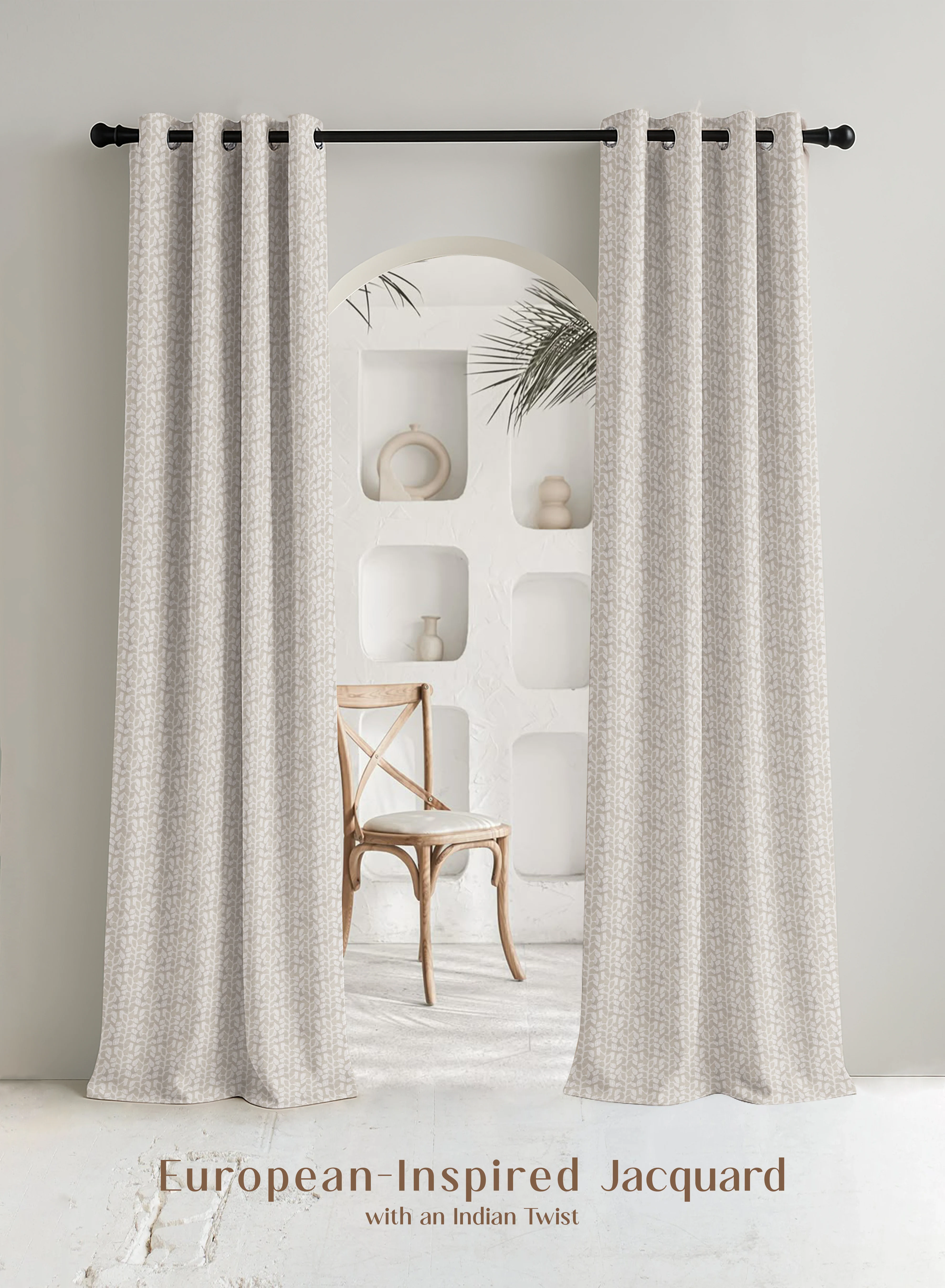 Casual Eudora Jacquard Room Darkening Curtains Pebble Jacquard Weave Oatleaf Set of 2 Fully CustomizableThe Guide to Measuring and Choosing Curtains Specialty