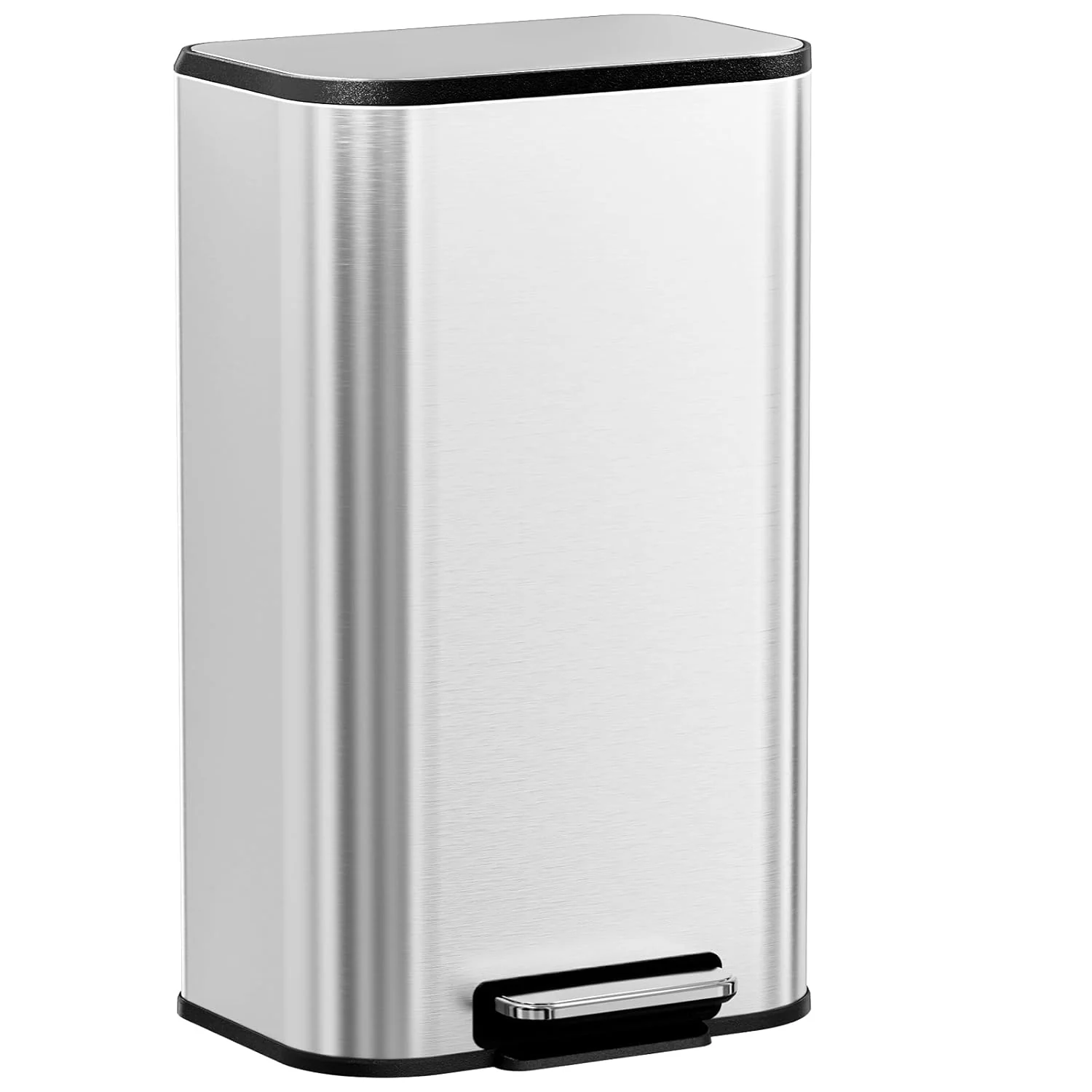 Original 8 Gallon 30L Stainless Steel Trash Can with Soft-Close Lid Removable Inner Bucket Foot Pedal8 Gallon 30L Stainless Steel Trash Can with Soft-Close Lid Removable Inner Bucket Foot Pedal Versatile