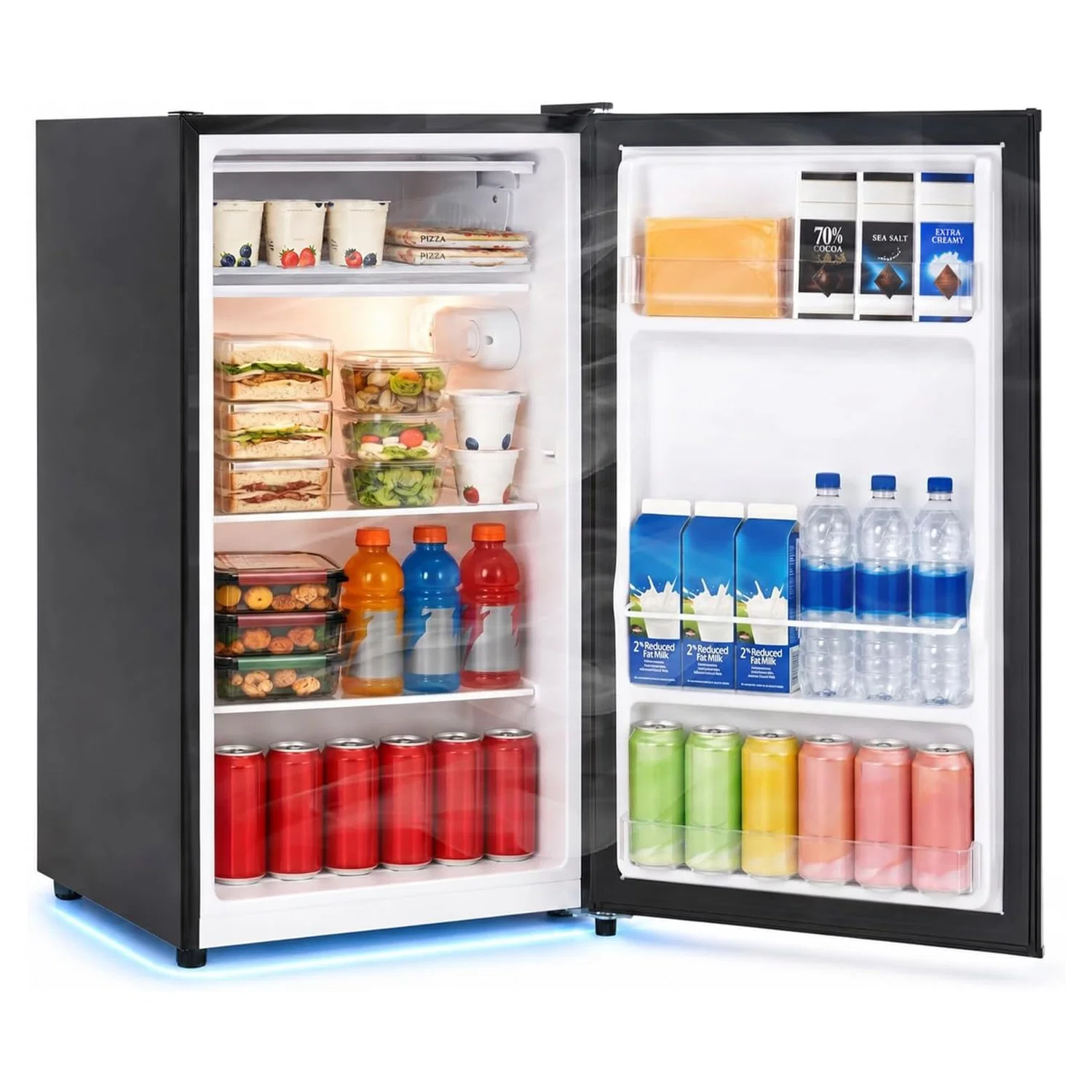 Secure Mini Fridge with zer 3.2 Cu.Ft Compact Refrigerator with Adjustable Thermostat LED Light for Dorm Office Bedroom RVMini Fridge with zer 3.2 Cu.Ft Compact Refrigerator with Adjustable Thermostat LED Light for Dorm Office Bedroom RV Outstanding