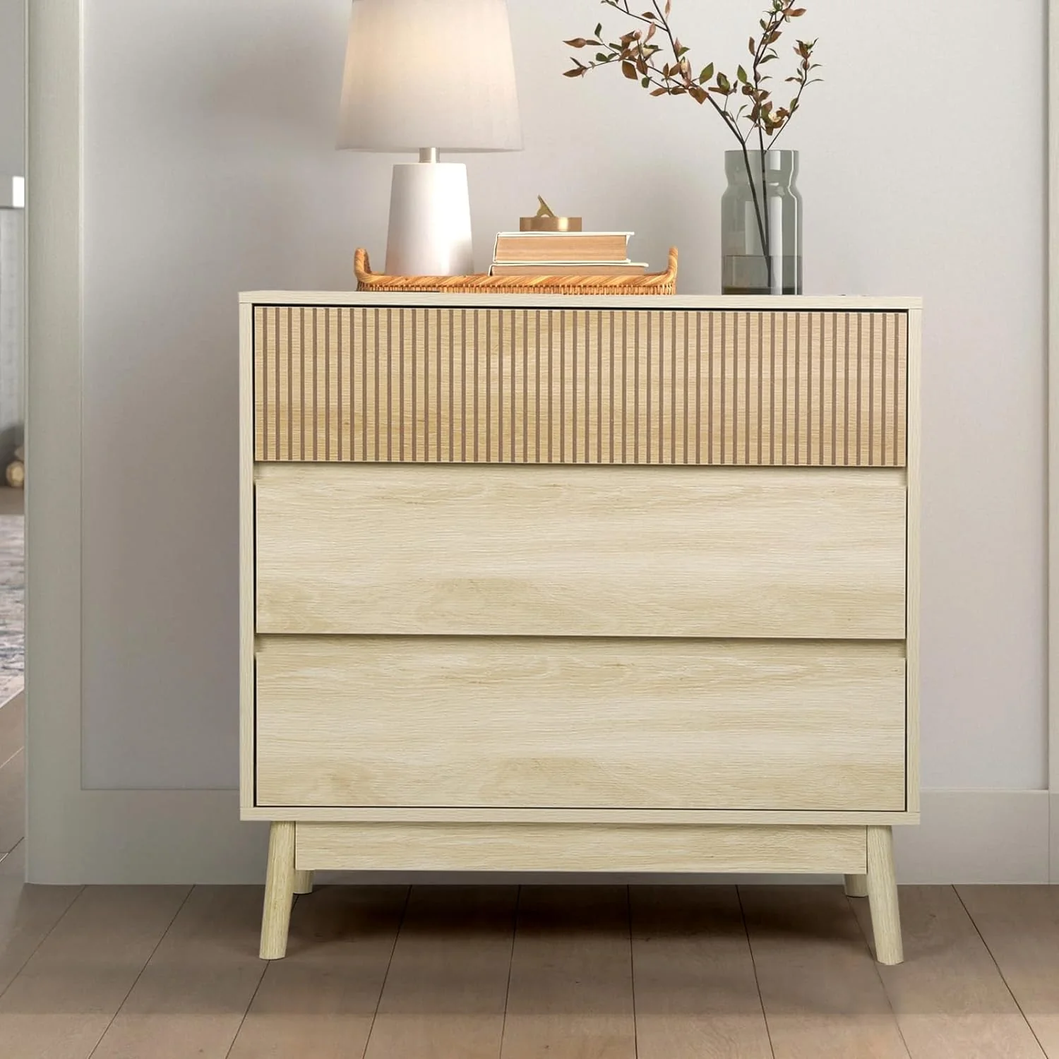 High-Performance 3 Drawer Dresser Farmhouse Storage Chest with Wide Drawers3 Drawer Dresser Farmhouse Storage Chest with Wide Drawers Unique
